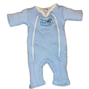 Baby Merlin's Magic Sleepsuit Blue Cotton - Small (3-6 Months)
